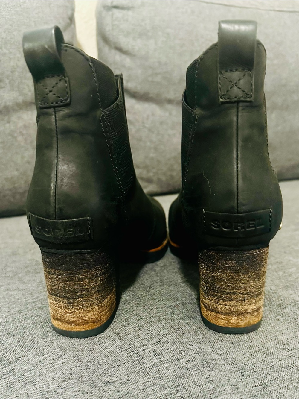 Black Sorel Leather Booties - Picture 4 of 5